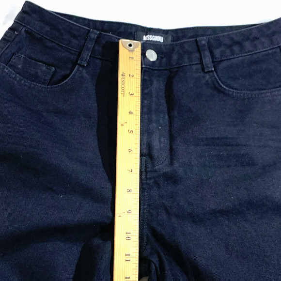 Missguided Women's Black Jeans Size 8 Floral Embroidery Cotton - Picture 7 of 12